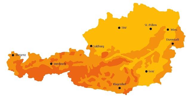 Globalstrahlungskarte Österreich